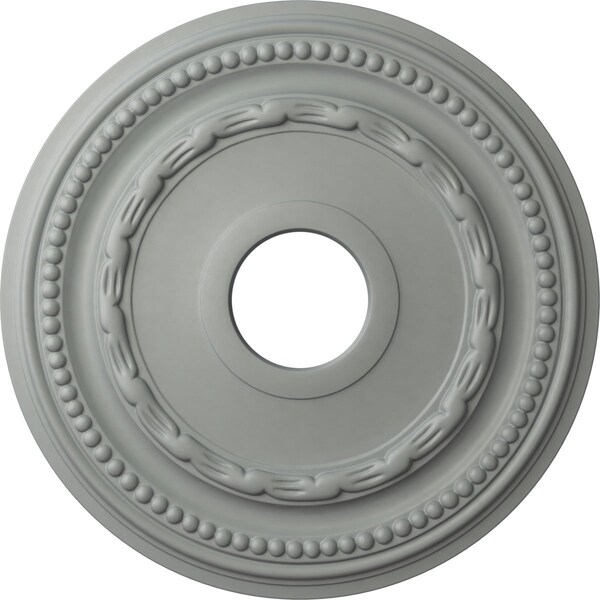 Ekena Millwork Federal Ceiling Medallion (Fits Canopies up to 8 1/2"), 15 3/8"OD x 3 5/8"ID x 1"P, Primed White CM15FE - main